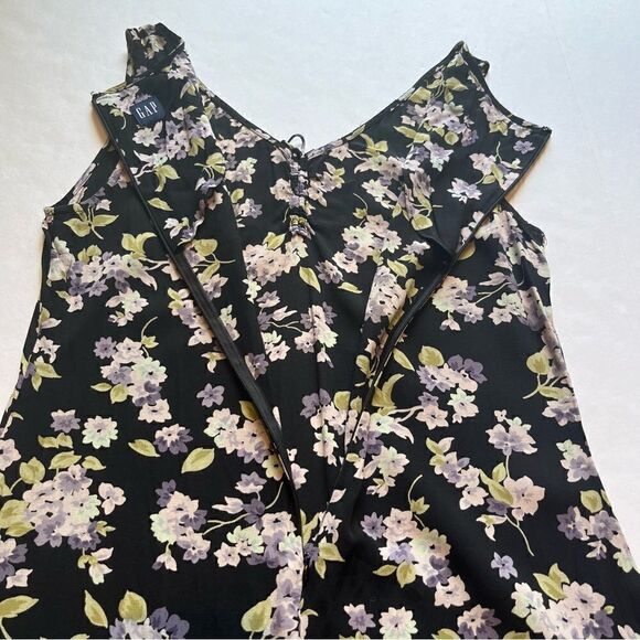 Gap Women's Sleeveless Dress Black/Lavender Multi floral Size Small - Picture 7 of 7